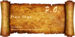 Pucz Olga névjegykártya